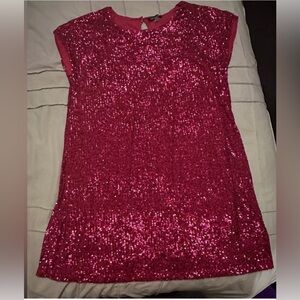 Cable & Gauge Pink Sequins Sleeveless Dress